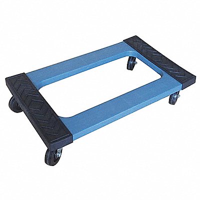 GRAINGER 35YM03 Dolly Raised Ends 30 inL x 18 inW Blue