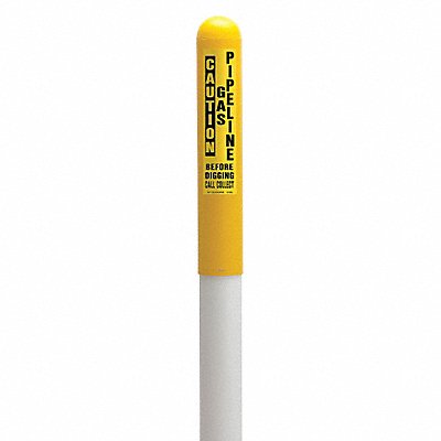 TAPCO 113782A Utility Dome Marker 72in.H Yllw/Blk/Wht