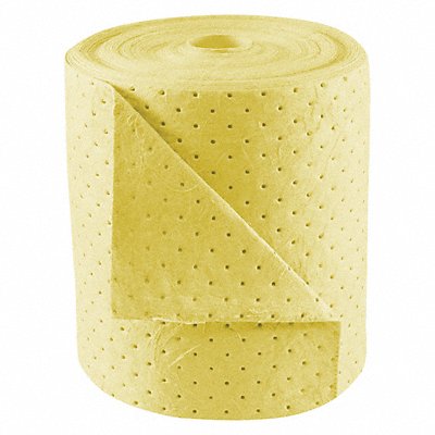 CONDOR 35ZR33 Absorbent Roll Chem/Hazmat Yellow 150ft L
