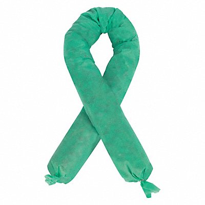 CONDOR 35ZR57 Absorb Sock Chem/Hazmat 4ft L PK12