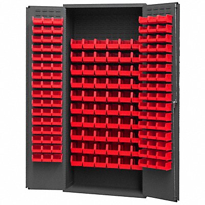 DURHAM MFG 3603156B1795 K4894 Bin Cabinet 84 x36 x18 Grey 156RedBns