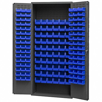 DURHAM MFG 3603156B5295 K4894 Bin Cabinet 84 x36 x18 Grey 156BlueBns