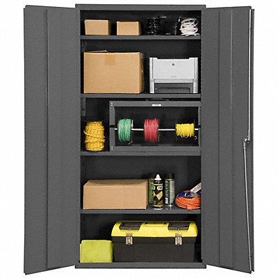 DURHAM MFG 360395 Storage Cabinet 84 x36 x18 Grey 4Shlv