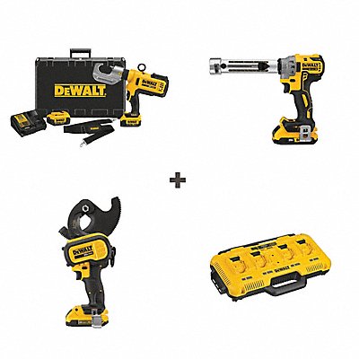 DEWALT DCE300M2DCE155D1DCE151TD1DCB104 Cordless Crimping Tool Kit 20.0V 12 tons