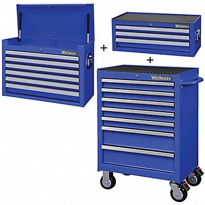 WESTWARD 361LN3 Rolling Cabinet Interemediate Blue