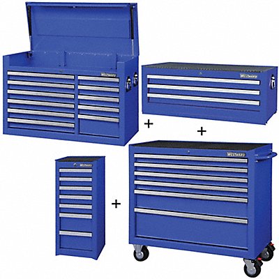 WESTWARD 361LN9 Rolling Cabinet Intermediate Side Blue