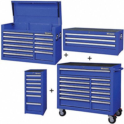 WESTWARD 361LP5 Rolling Cabinet Intermediate Side Blue