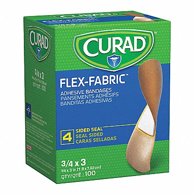 MEDLINE NON25650 Cloth Adhesive Bandages 3/4 X3 PK100