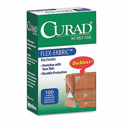 CURAD CUR0700RB Flex-Fabric Bandages Tan PK100