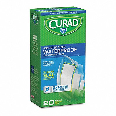 CURAD CUR5108 Waterproof Transparant Bandages PK20
