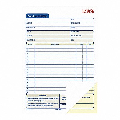 ADAMS DC5831 Purchase Order Sttmnt 5-9/16 x 8-7/16