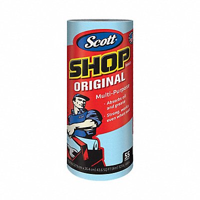 SCOTT 75130 Shop Towel 10-2/5x11 55/Roll PK30