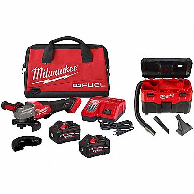MILWAUKEE TOOL  EQUIPMENT 3670-22, 0880-20 M18 FUEL Braking Grinder Kit + M18 Vac