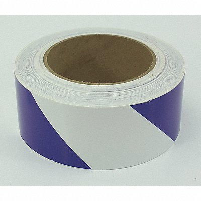VISUAL WORKPLACE INC. 256002000000 Floor Marking Tape 2 Striped Blu/Wht