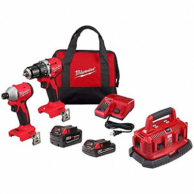 MILWAUKEE 369322CX48591806 M18 Compact 2-Tool Combo Kit+M18 Charger