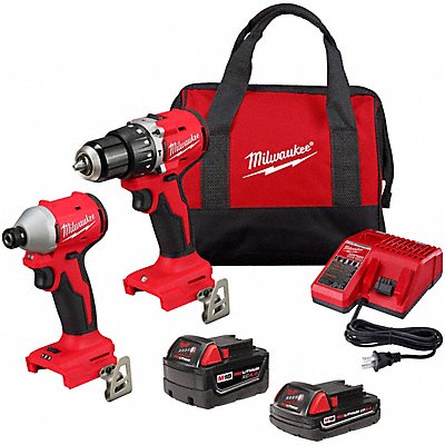 MILWAUKEE 369322CX Combo Kit 2 Tool 1/4 in 1/2 in Drive