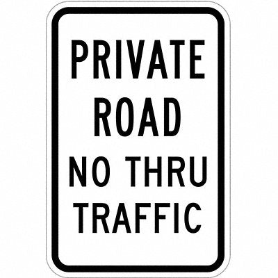 LYLE T11019HI12x18 Private Drive  Road Traffic Sign 18x12