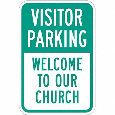 LYLE T11042HI12x18 Church Parking Sign 18 x 12