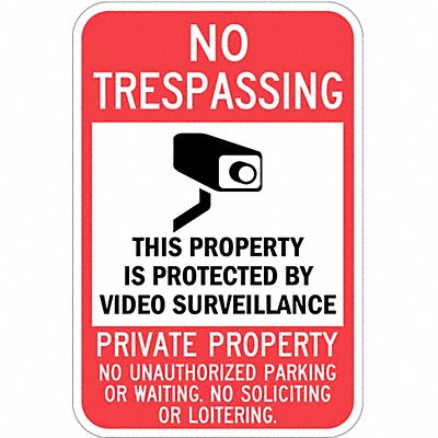LYLE T11084EG12x18 Rflctv No Trespassing NoticeSign 18x12in