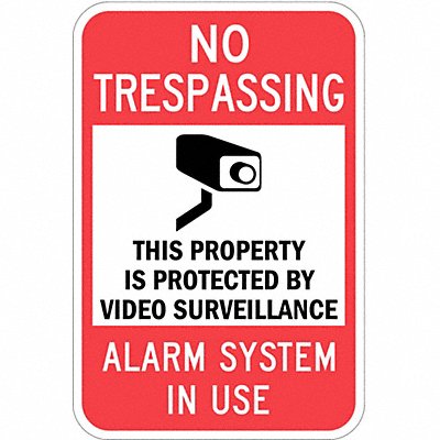 LYLE T11085HI12x18 Rflctv No Trespassing Sign 18x12in Alum