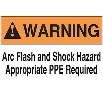 ACCUFORM LELC327 Arc Flash Label 7 inx10 in Vinyl