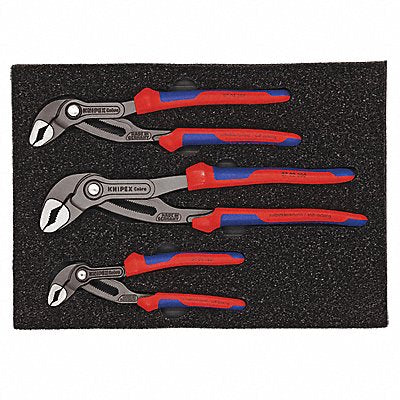 KNIPEX 9K008005US Pliers Set Cobra 3Pcs Self Gripping Jaws