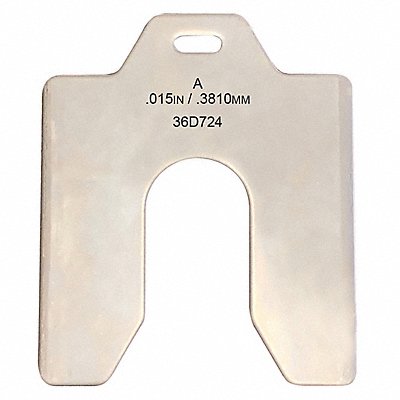 GRAINGER 36D724 Slotted Shim 2x2 Inx0.015In PK20