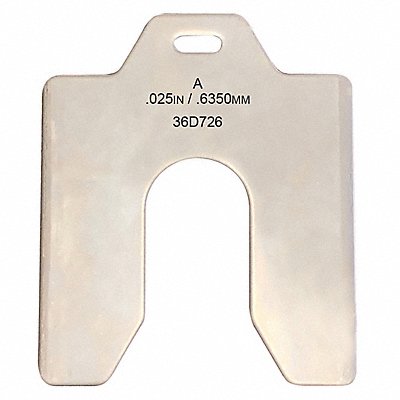 GRAINGER 36D726 Slotted Shim 2x2 Inx0.025In PK20