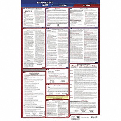 JJ KELLER 300AK1 LaborLaw Poster Fed/STA AK ENG 26inH 1yr