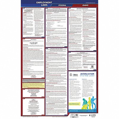 JJ KELLER 300ID1 LaborLaw Poster Fed/STA ID ENG 26inH 1yr