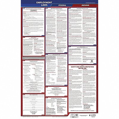 JJ KELLER 300IN3 LaborLaw Poster Fed/STA IN ENG 26inH 3yr