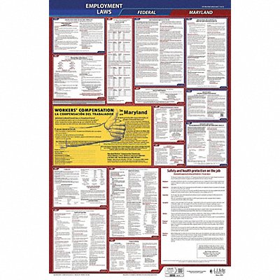 JJ KELLER 300MD3 LaborLaw Poster Fed/STA MD ENG 26inH 3yr