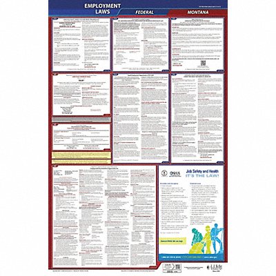 JJ KELLER 300MT LaborLaw Poster Fed/STA MT ENG 40Wx26inH