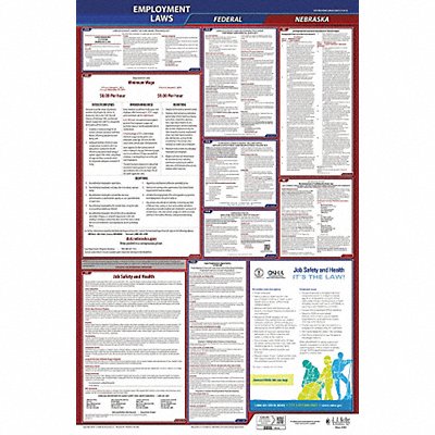 JJ KELLER 300NE LaborLaw Poster Fed/STA NE ENG 40Wx26inH