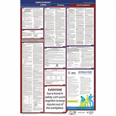 JJ KELLER 300SD1 LaborLaw Poster Fed/STA SD ENG 26inH 1yr