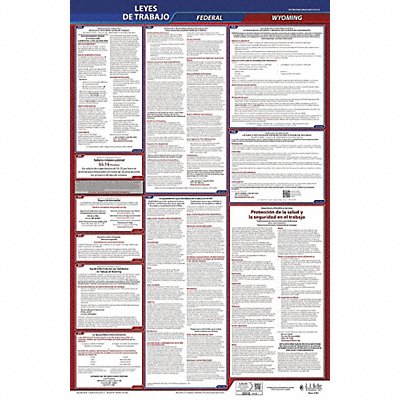 JJ KELLER 400WY3 LaborLaw Poster STA WY ENG 40Wx26inH 3yr