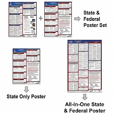 JJ KELLER 300IA1 LaborLaw Poster Fed/STA IA ENG 26inH 1yr
