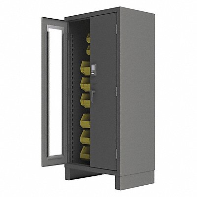 DURHAM MFG 3702CXC30B95 K4873 Bin Cabinet 78 x36 x24 Grey 30YellowBns