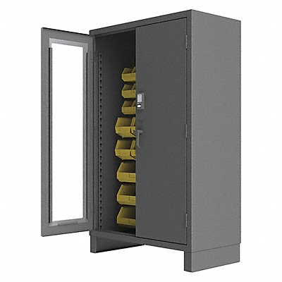 DURHAM MFG 3703CXC42B95 K4874 Bin Cabinet 78 x48 x24 Grey 42YellowBns