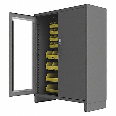 DURHAM MFG 3704CXC54B95 K4875 Bin Cabinet 78 x60 x24 Grey 54YellowBns