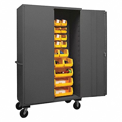 DURHAM MFG 3502MBLP4295 K4877 Bin Cabinet 80 x48 x24 Grey 42YellowBns