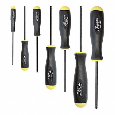BONDHUS 10645 Ball Driver Set 7 Pce Set 5/64 Thru 3/16