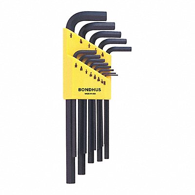 BONDHUS 12137 Hex Key Set L 2 27/32 in to 6 27/32