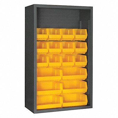 DURHAM MFG 50021895 Bin Cabinet Louvered 60 H 36 W 18 D