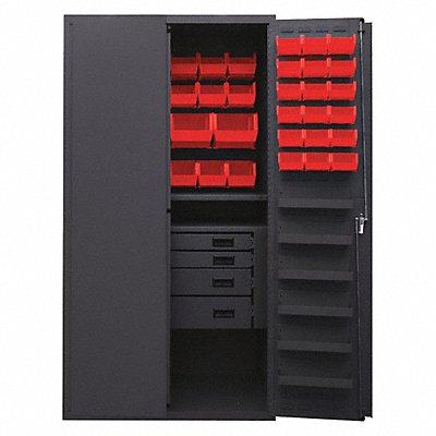 DURHAM MFG 3501584RDR1795 K4934 Bin Cabinet Grey 72 x36 x24 58RdBns
