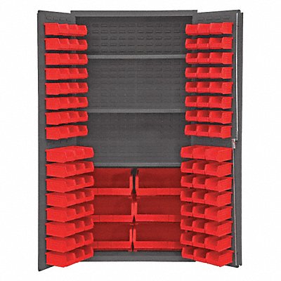 DURHAM MFG 3501BDLP1023S1795 K4911 Bin Cabinet 72 x36 x24 Grey 102RedBns