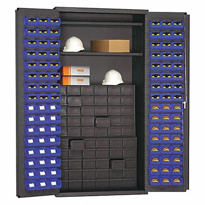 DURHAM MFG 3501DLP60DR11962S5295 K4938 Bin Cabinet Grey 72 x36 x24 156BlBns