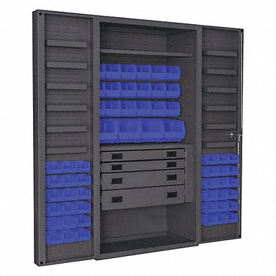 DURHAM MFG DCBDLP584RDR5295 K4935 Bin Cabinet Grey 72 x36 x24 58BlBns