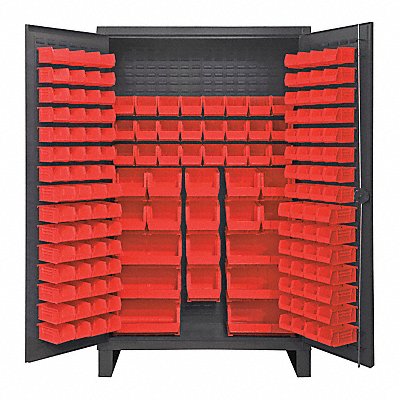 DURHAM MFG HDC481621795 K4904 Bin Cabinet 78 x48 x24 Grey 162RedBns