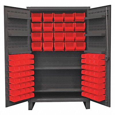 DURHAM MFG HDC48842S6D1795 K4927 Bin Cabinet 78 x48 x24 Grey 84RedBns